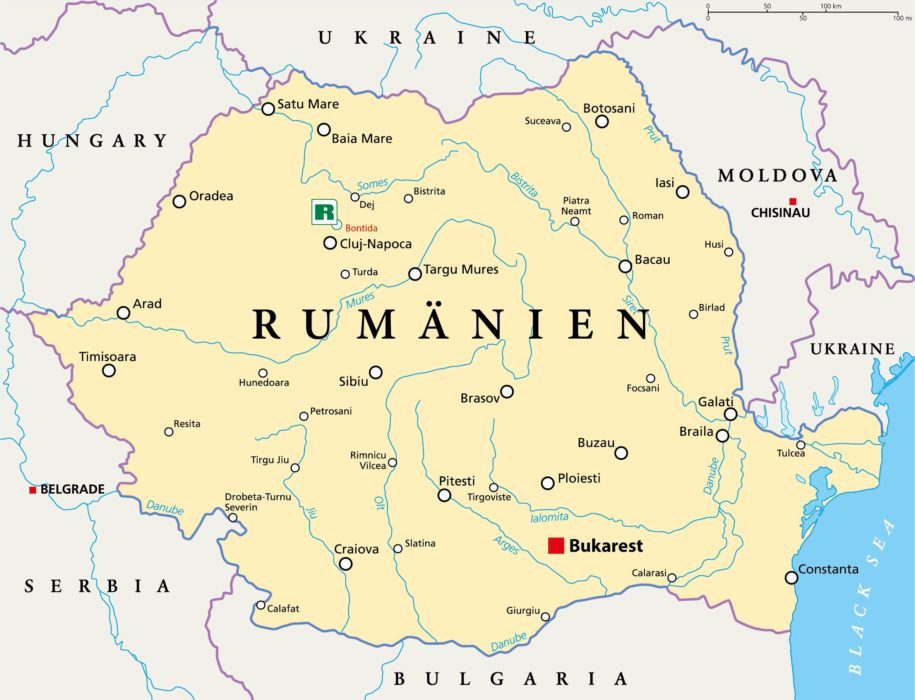 Rumänien Map